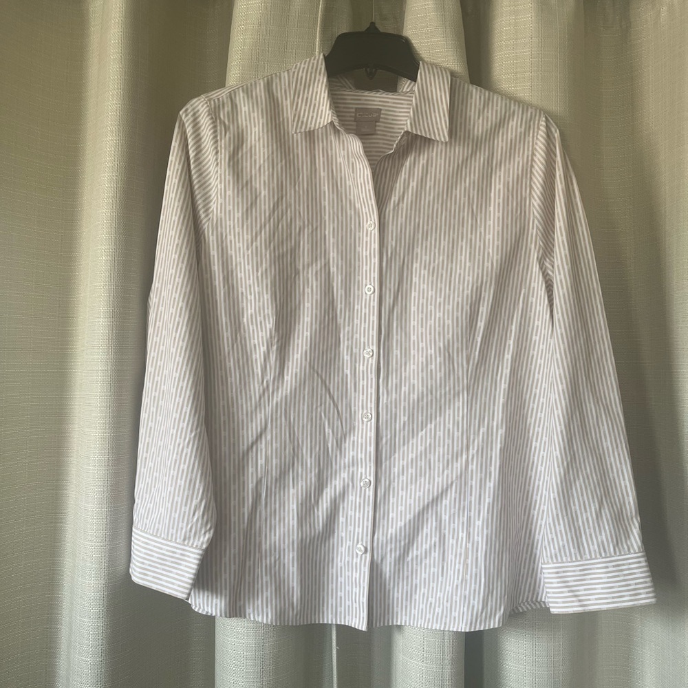 Chico’s Long Sleeve Cotton Shirt Size 3